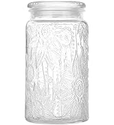 Custde 35 floz Glass Storage Jars With Airtight Lid, Canister For Kitchen Counter with Glass Lid,...