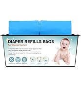 Diaper Pail Refills Bags with 30 Bags Compatible with For Genie Easy Roll Signature and Platinum ...