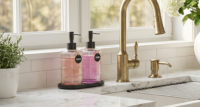 bathroom soap dispenser set