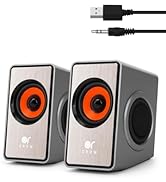 OROW Computer Speaker, 12W Desktop Speaker with Volume Control, 3.5mm Speaker, USB Powered, Dual ...