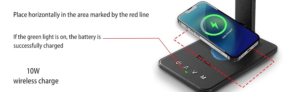 Wireless charging of desk lamps