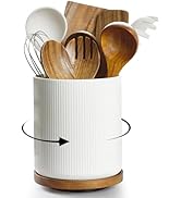 getstar Utensil Holder, 360° Rotating Large Kitchen Utensil Holder, Ceramic Cooking Utensil Holde...
