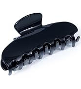 ACECHA Large Black Hair Claw Clip for Women, 4.1" Big Acetate French Hair Clips for Thick & Thin ...