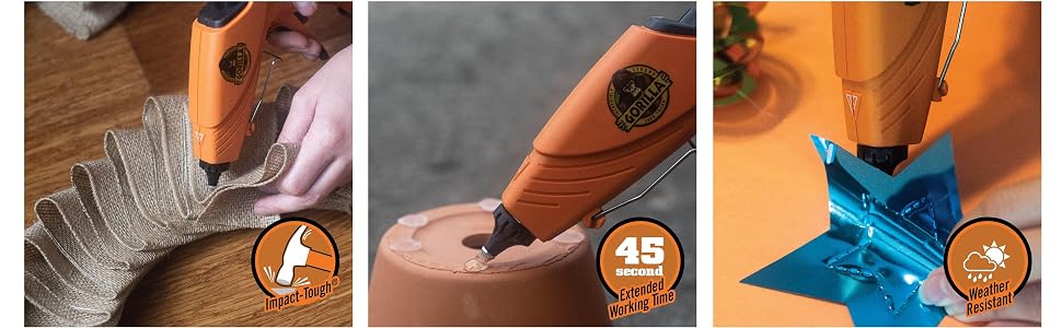 Gorilla hot melt glue gun sticks mini full