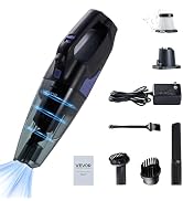 VEVOR Handheld Vacuum, Portable Vacuum Cleaner Cordless with HEPA Filter and Brushes, Lightweight...
