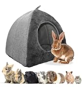 kathson Rabbit Bed Warm Hideout Bunny Cave Beds House Cozy Guinea Pig Hideouts with Foldable Wint...