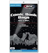 BCW Current Size Comic Bags,6-7/8