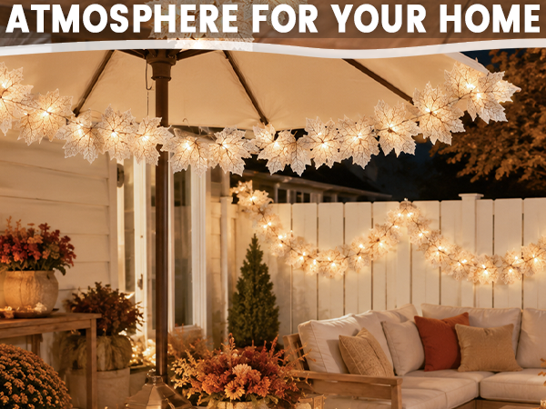 fall decor fall decorations for home fall lights fall garland halloween decor thanksgiving decor