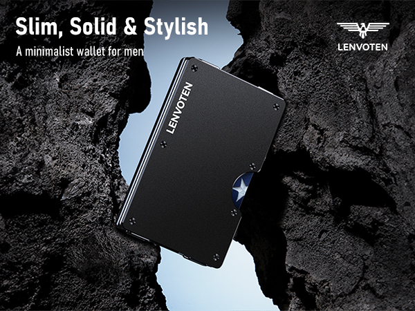 Matte Black Minimalist Wallet for Men