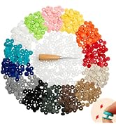 GTAAOY 120 Sets Plastic Snap Buttons, No Sew Buttons | No Tools Required, Duvet Snaps, Hand Press...