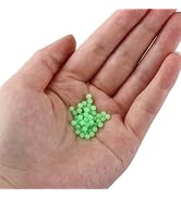 100 Pcs Green Luminous Fishing Beads,4MM Round Night Fishing Glowing Balls Glow in Dark Fishing L...