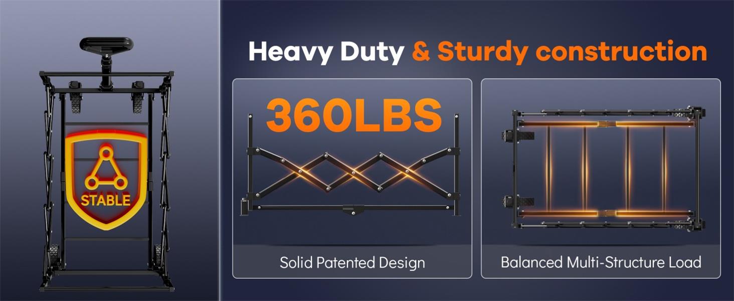 Study Heavy Duty Foldable Cart with 360LBS Load Capacity