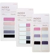 UniBright 316 Pcs Sticky Tabs for Books, Transparent Writable Page Markers, Repositionable Bible ...