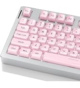 Fejwlvs Crystal Jelly Keycaps, Pink Front Custom Translucent Keycaps, Cute Shine Through Keyboard...
