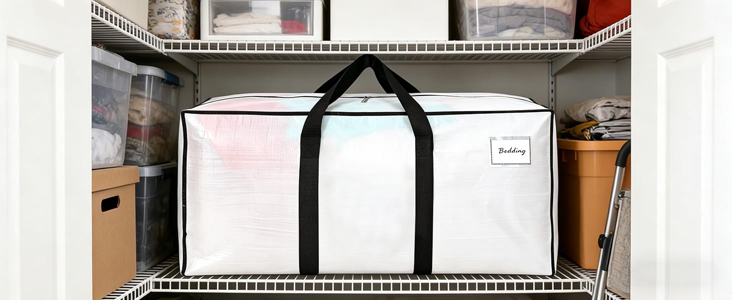 HOMESURE Supports 200lbs Heavy Duty Moving Bags - Durable Zipper & Wrap-Around Handles