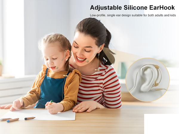 Headset Headworn Single Earhook Microphone