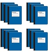 Oxford Composition Notebook 12 Pack, College Ruled Paper, 7.5 x 9.75 Inches, 80 Sheets, Blue Cove...