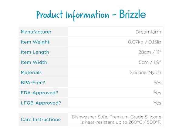 'Brizzle' product specifications - A7 - Carousel 2