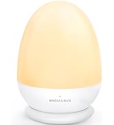 MediAcous Night Lights for Kids Room Egg Light for Nursery | Dimmable Baby Night Light with 1H Ti...