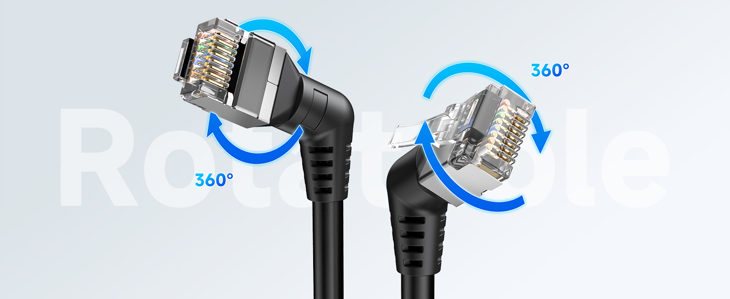 10Gbps Rotatable Cat 6 Ethernet Cable