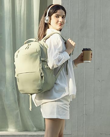 LOVEVOOK Laptop Backpack for Women Men with Giant Tumbler Holder