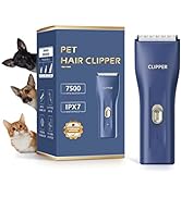 Dog Grooming Kit Clipper for Thick Coat Low Noise Cordless Cat Hair Trimmer Rechargeable Shaver P...