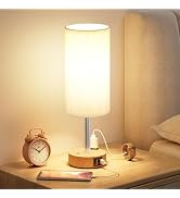 Touch Bedside Table Lamp with Memory - Stepless Dimmable Lamp for Bedroom, Small Nightstand Lamp ...