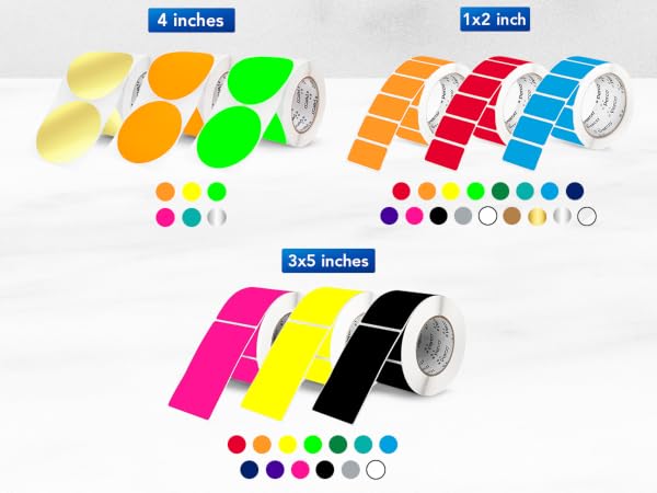 kraft brown adhesive stickers light blue dot stickers purple labeling dots red round sticker labels