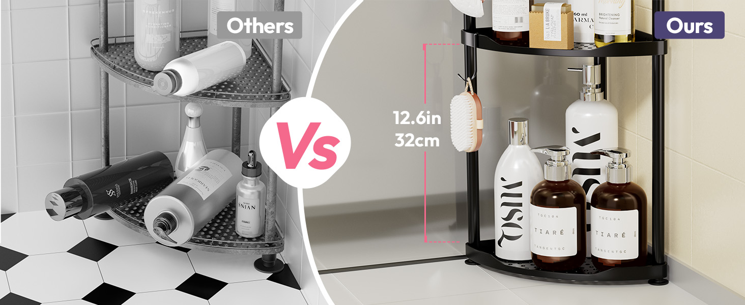 Corner Shower Caddy Standing Corner Shower Organizer Floor Shower Shelf