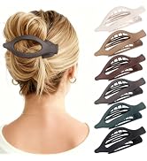 Flat Hair Clips for Women - 6 PCS French Flat Claw Clips Medium Hair Clips for Girls Large Hair C...