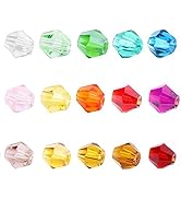 BEADNOVA 4mm Bicone Faceted Crystal Glass Beads for Jewelry Making DIY Craft Beads Bracelet Whole...