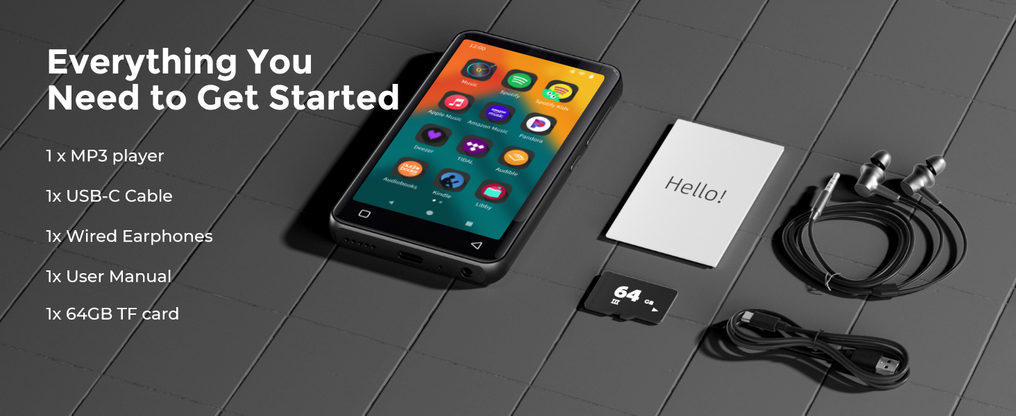 mp3 player with bluetooth and wifi spotify