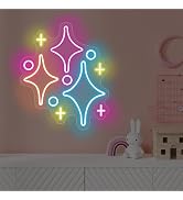 Sparkle Stars Neon Signs, Led Light Wall Decor For Kids Boys Girl's Bedrooms Living Room Nursery,...