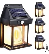 Joomer Solar Wall Lights Outdoor 4PACK, Dusk to Dawn Porch Lights Fixture, Waterproof Exterior Li...