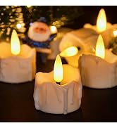 Yakpo 12 Pack Timer Tea Lights Candles Battery Operated, Flameless Flickering LED Timer Votive Te...