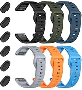 VELEYOK 26mm Silicone Sport Bands Compatible with Fenix 8 AMOLED 51mm/7X pro/7X/6X Pro/6X/5X Plus...