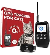 GPS Tracker for Cats, No Monthly Subscription Fee, Real-Time Tracking with Sound & Light Finding,...