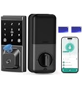 IBLOG Smart Deadbolt Lock, Keyless Entry Door Lock, Fingerprint, Electronic Touchscreen Keypad, A...