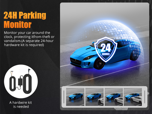 Kyltoor 24h paring monitor dash cam