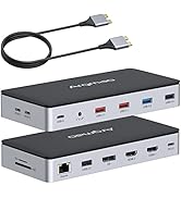 Argmao 14 in 2 USB C Laptop Docking Station Compatible for MacBook Pro Air with Triple Display, D...