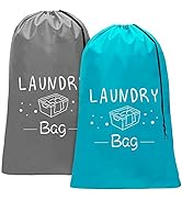 Sylfairy 2 Pack Extra Large Travel Laundry Bag, Durable Rip-Stop Dirty Clothes Shoulder Bag with ...