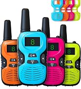 4Pcs Walkie Talkies for Kids Toys: Outdoor Toys for 3 4 5 6 7 8 9 10 11 12 Year Old Boys Girls Wa...
