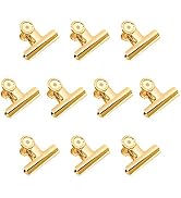 Gold Bull Hinge Paper Clips - Coideal 10 Pack 2 Inch Stainless Steel Large Metal Binder Clips for...