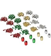 American Greetings Bows and Ribbon for Gift Wrapping (Red, Green, Gold) for Christmas, Hanukkah, ...