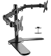 Suptek Dual LED LCD Monitor Free-Standing Desk Stand Heavy Duty Fully Adjustable Mount for 2 / Tw...
