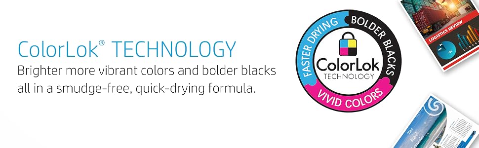 ColorLok Technology brighter more vivid colors, bolder blacks, smudge-free quick-drying formula