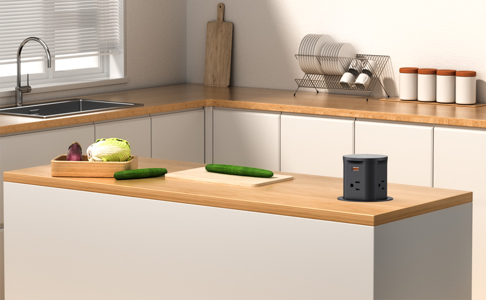 pop up outlet for kitchen countertop