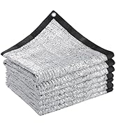 10' x 20' 70% Reflective Aluminet Shade Cloth - Durable Sun Protective Shade Covers with Grommets...