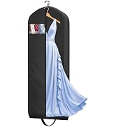 MISSLO 65" Long Garment Bags for Travel for Women 4" Gusseted Dress Bags for Gowns Waterproof Dre...