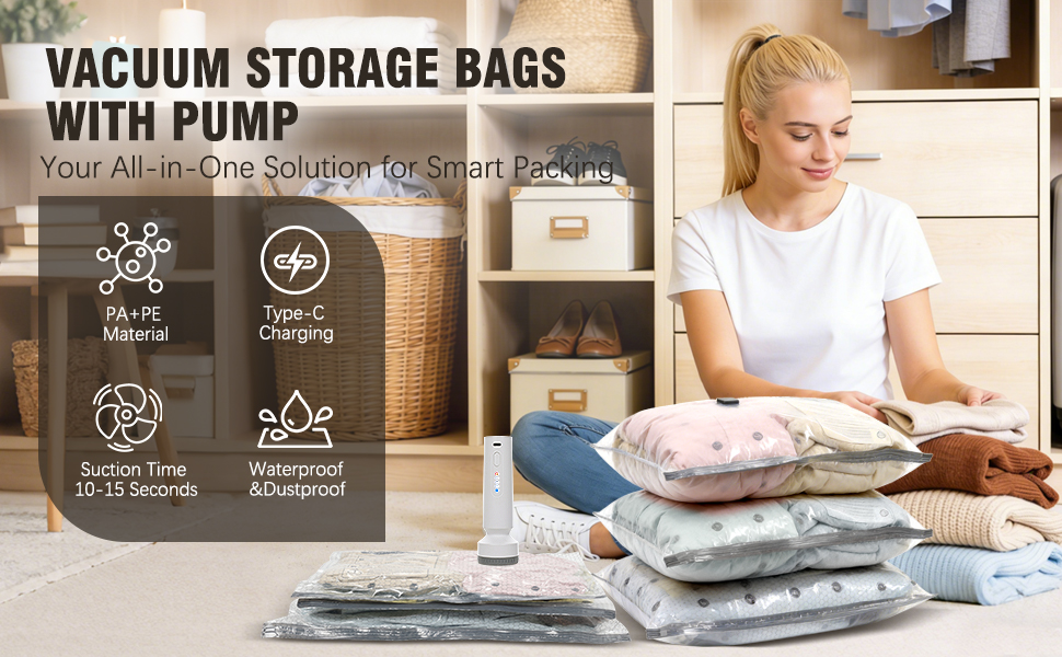 travel vacuum bags with pump